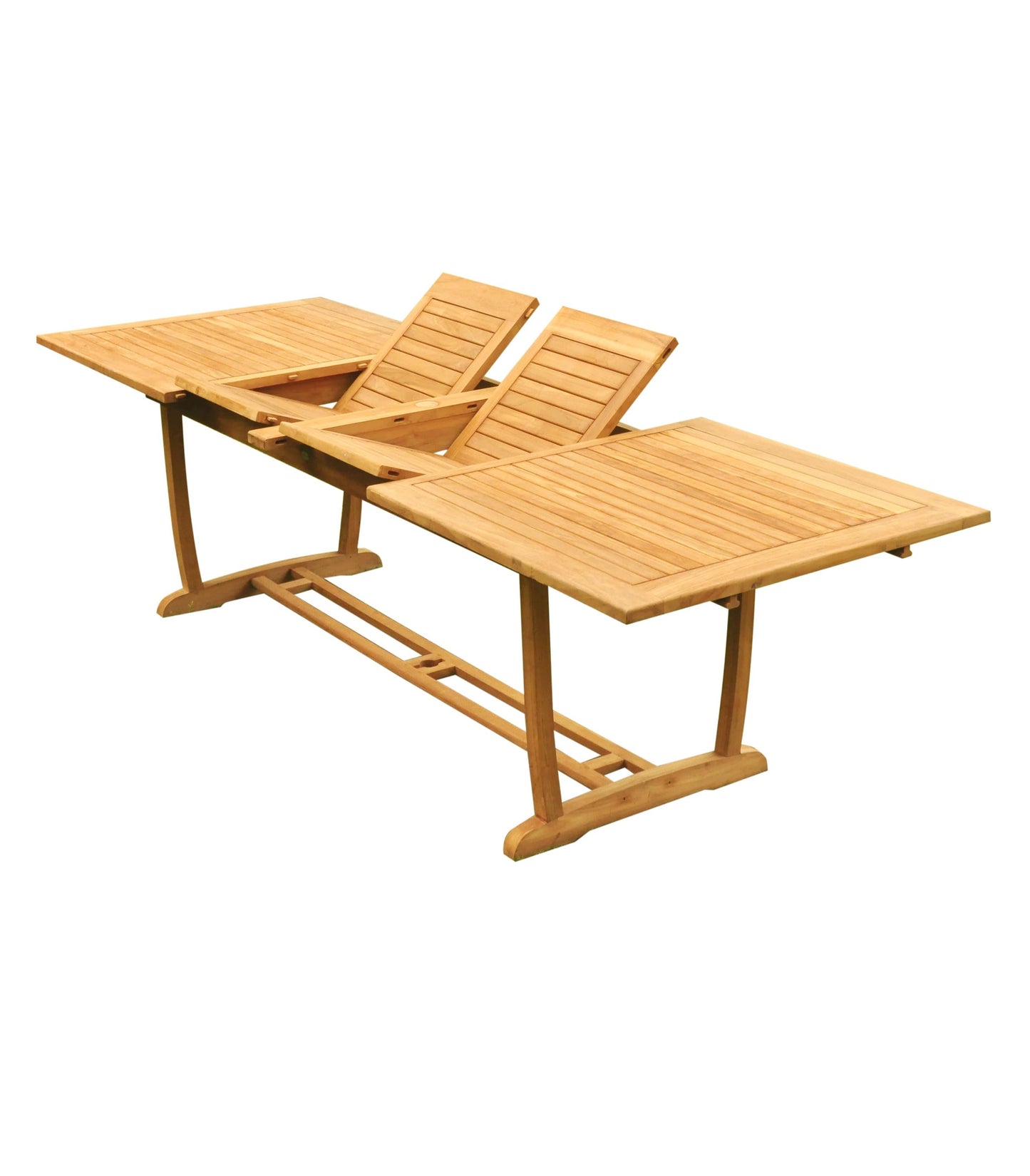 117" Rectangle Table with Trestle Legs and Osborne Armless Chairs