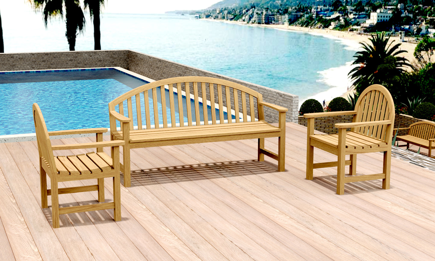 Giverny Chairs and Bench Set