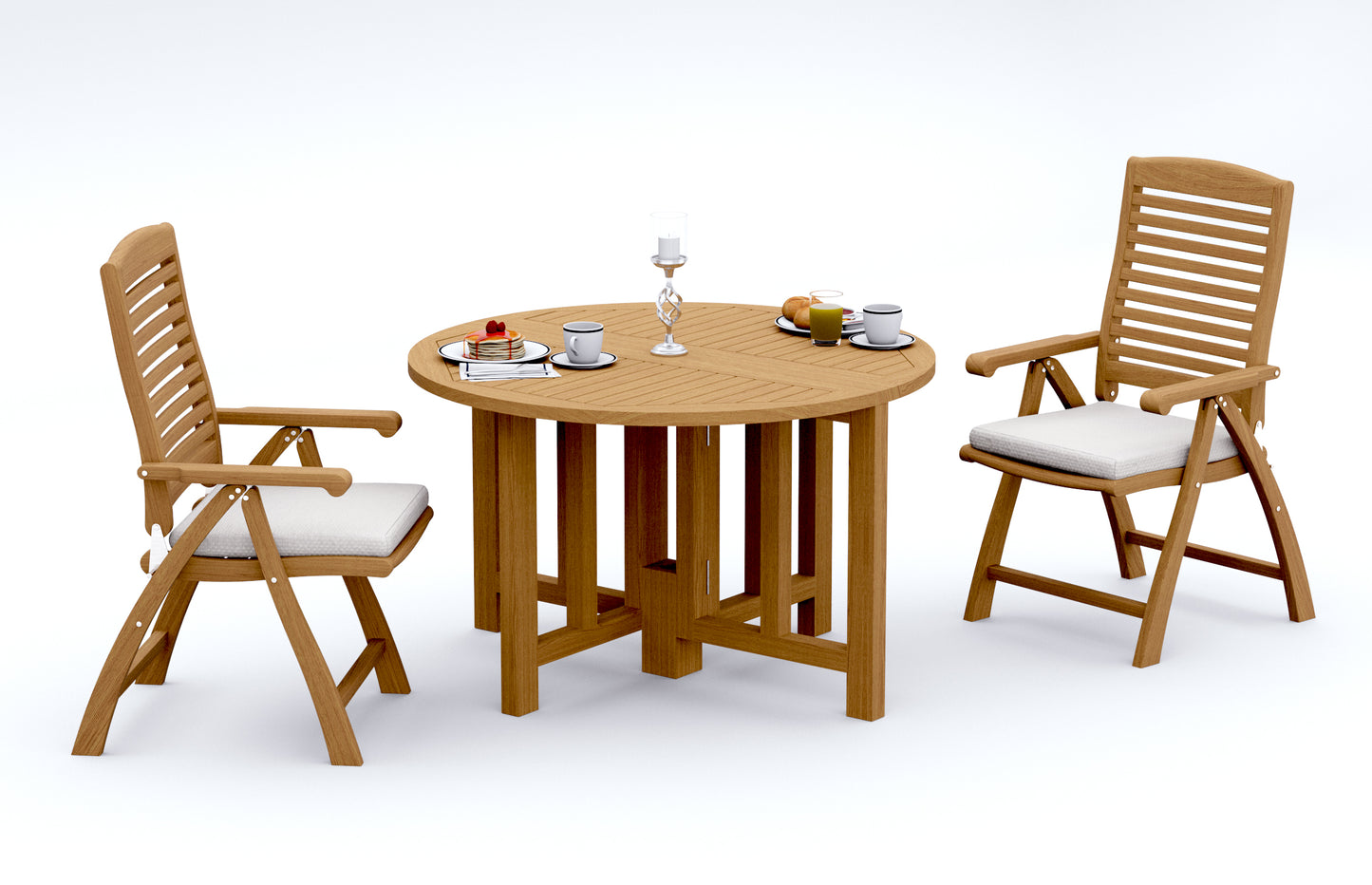 48 Round Butterfly Table and with 4 Ashley Chairs