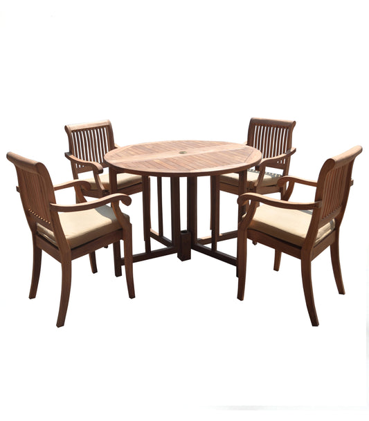 48 Round  Butterfly Table and with 4 Arbor Arm Chairs