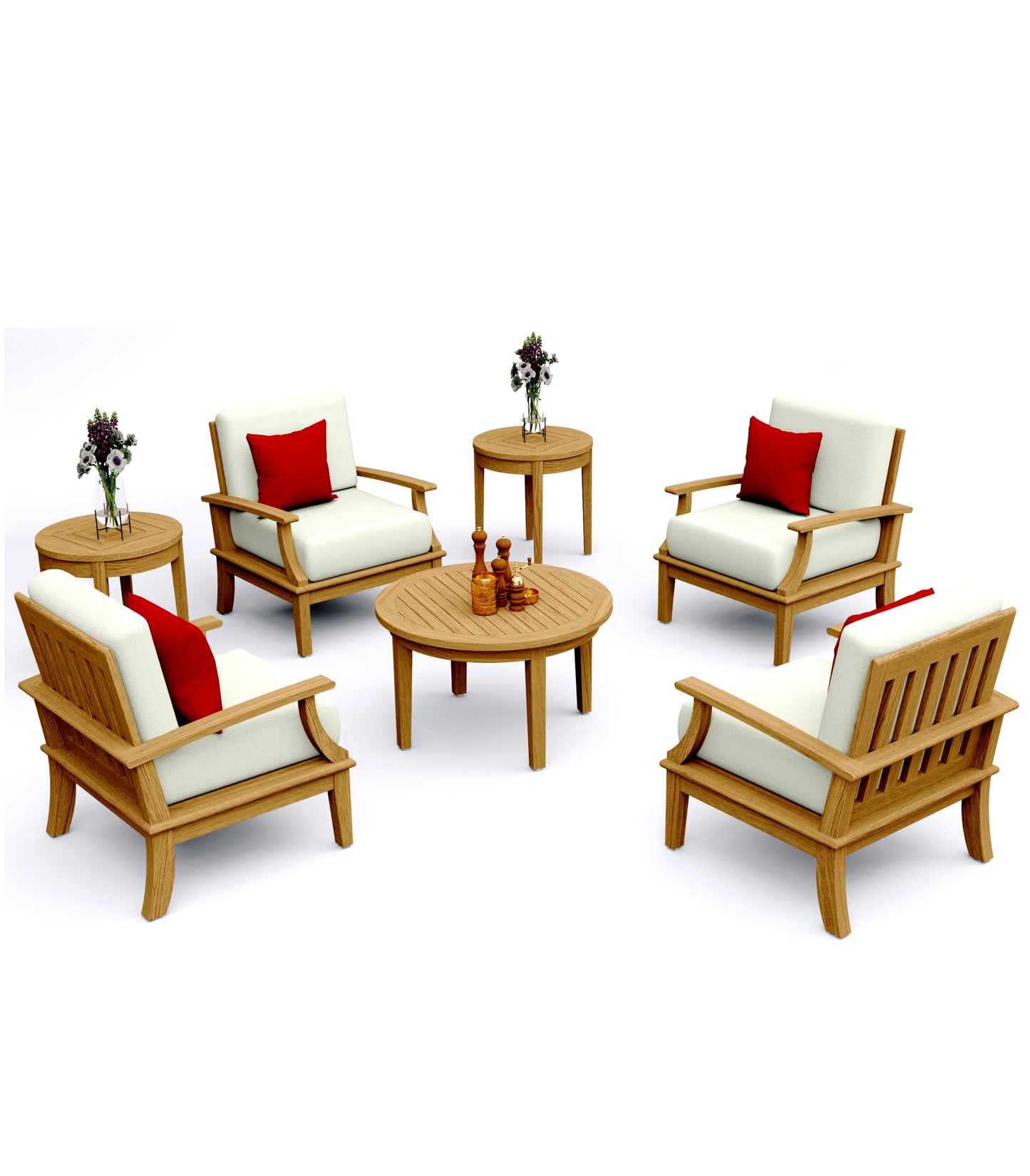 7 Piece Somer Lounge Set: Somer Lounge Chair, Somer Coffee Table and Noida Side Tables
