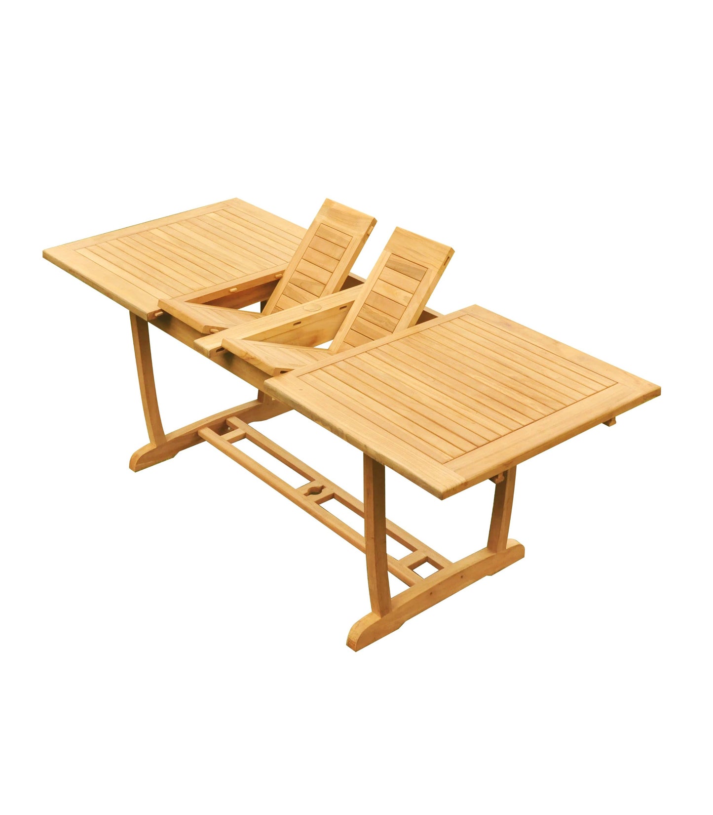 94" Rectangle Table with Trestle Legs and Leveb Chairs