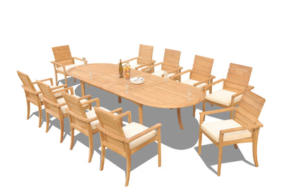 117" Oval Table with Algrave Stacking Chairs