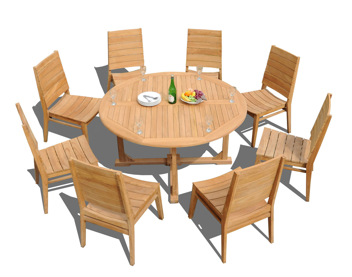 60" Round Table with 6 Charleston Armless Chairs