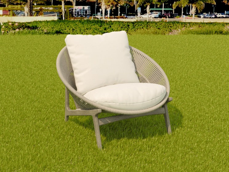 Robas Lounge Arm Chair - Weathered Teak