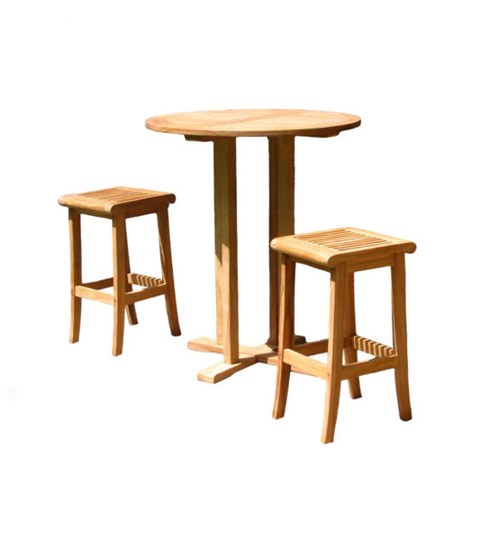 Giva Bar Set - 36" Round Table with Backless Bar Stools