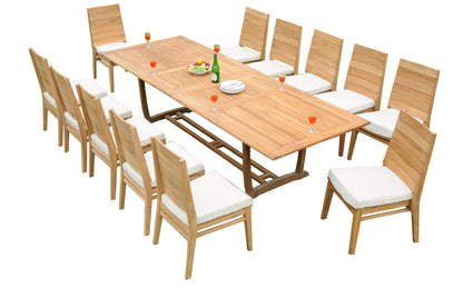 117" Rectangle Table with Trestle Legs and Charleston Chairs