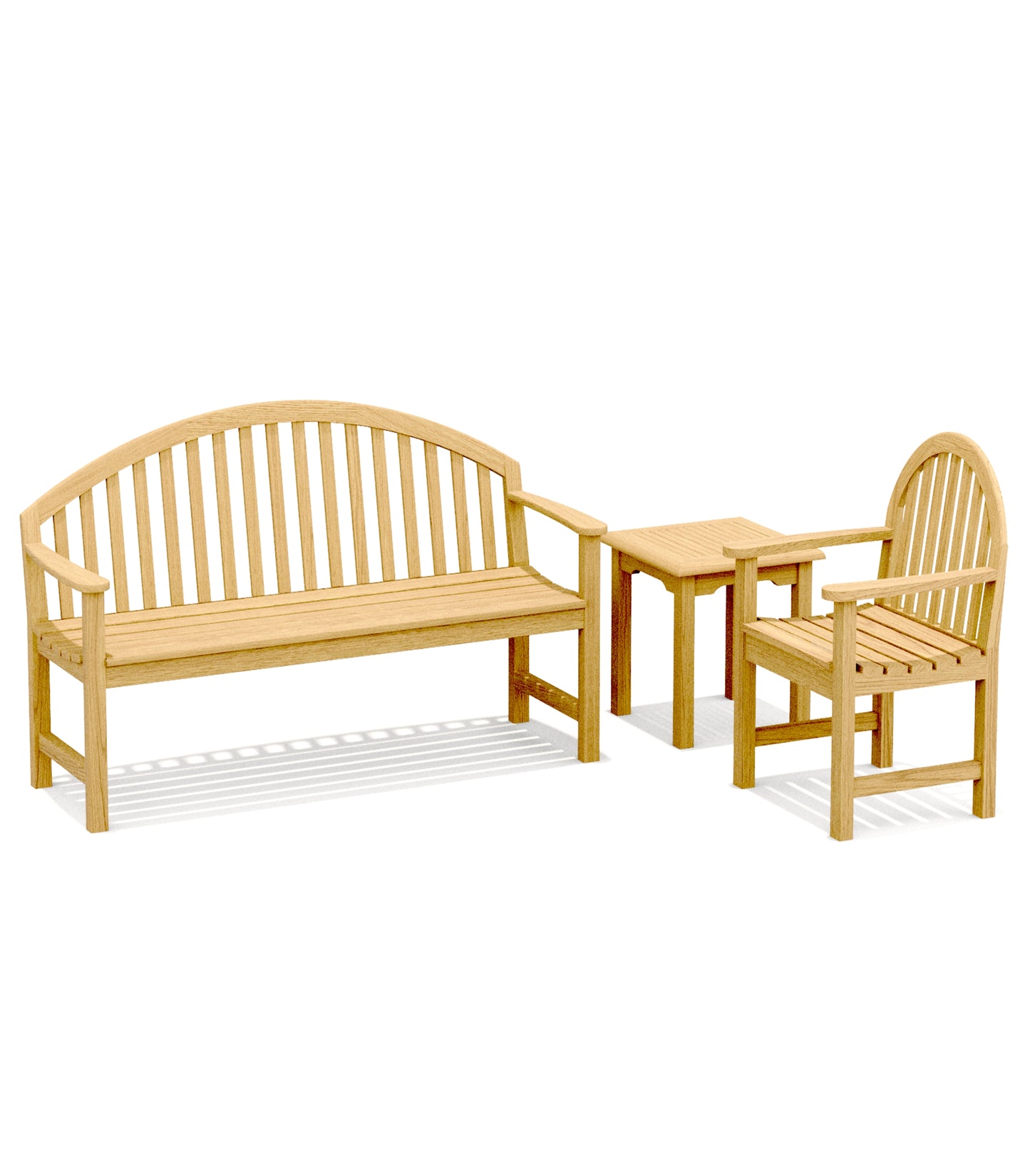 Giverny Chair and Bench Set with Giva Side Table