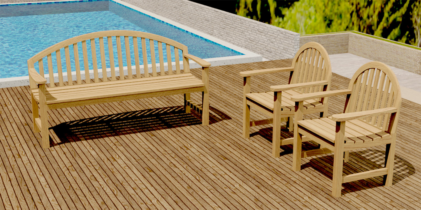 Giverny Chairs and Bench Set