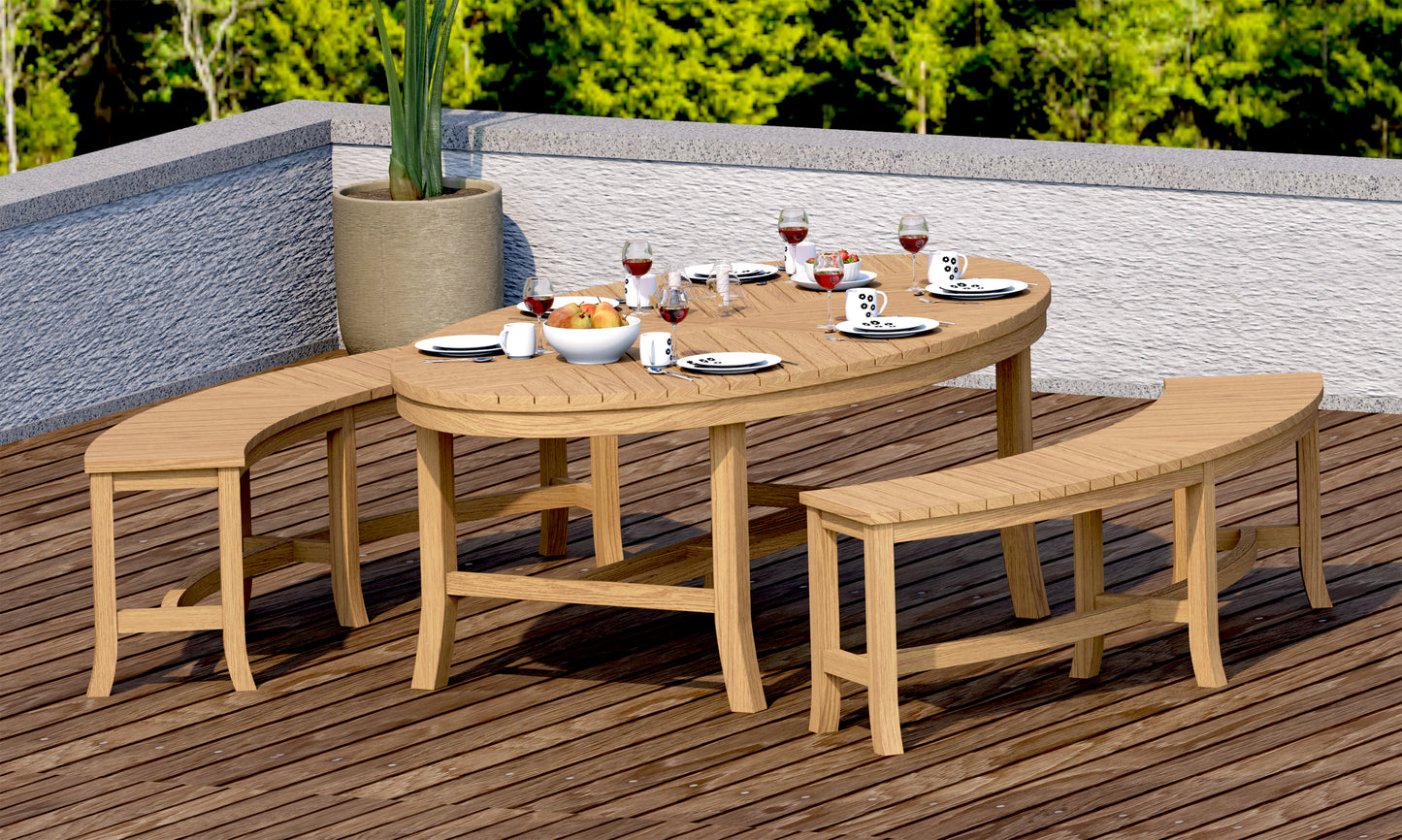 Marymount Collection: Dining Table with Benches