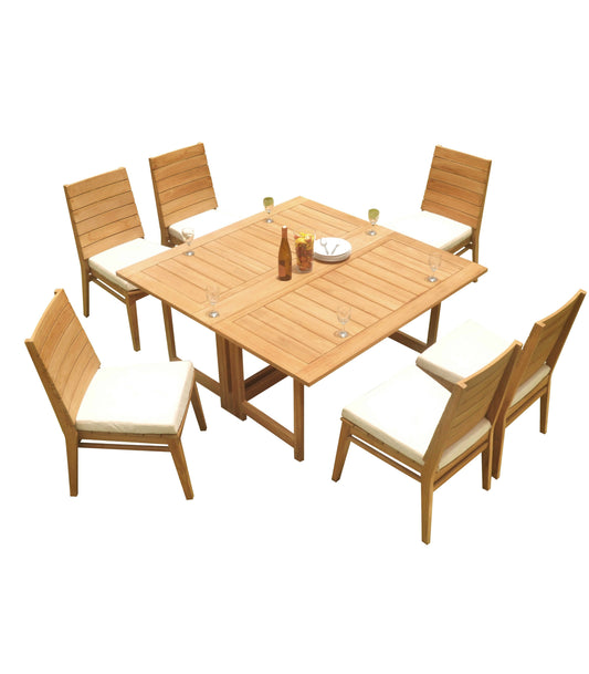 60" Square Butterfly Table with Charleston Armless Chairs