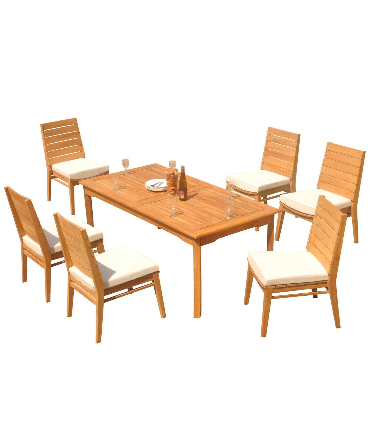 71" Rectangle Table with 6 Charleston Chairs