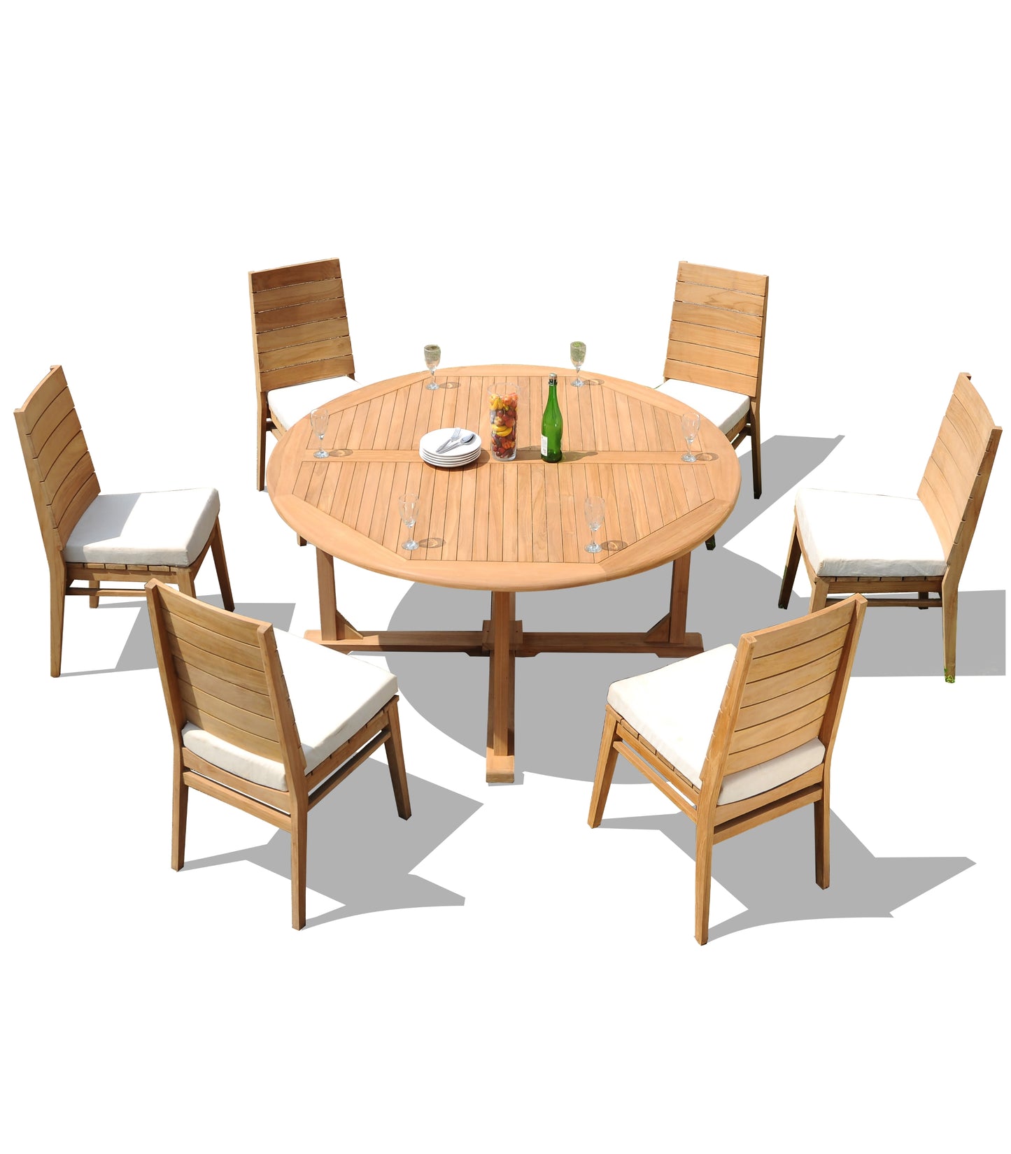 72" Round Table with Charleston Chairs