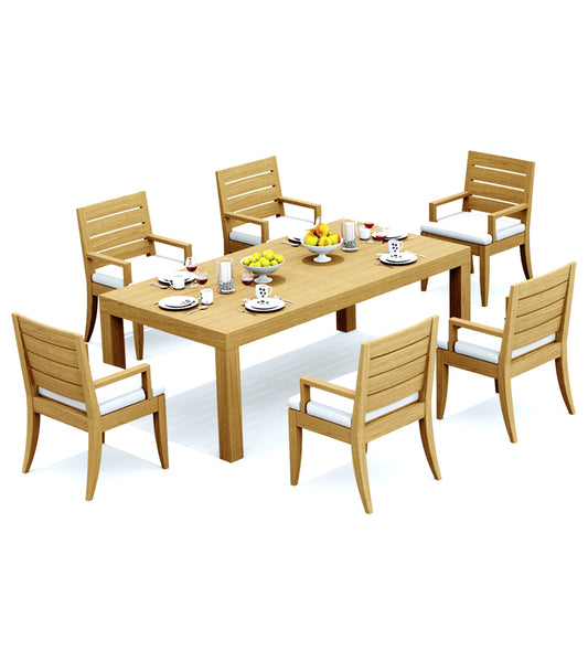 86" Canberra Table with Atnas Arm Chairs