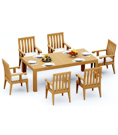 86" Canberra Table with Caranas Arm Chairs