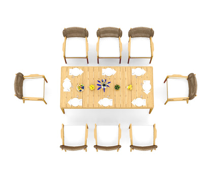 Amilo Dining Table with Akyee Dining Chairs