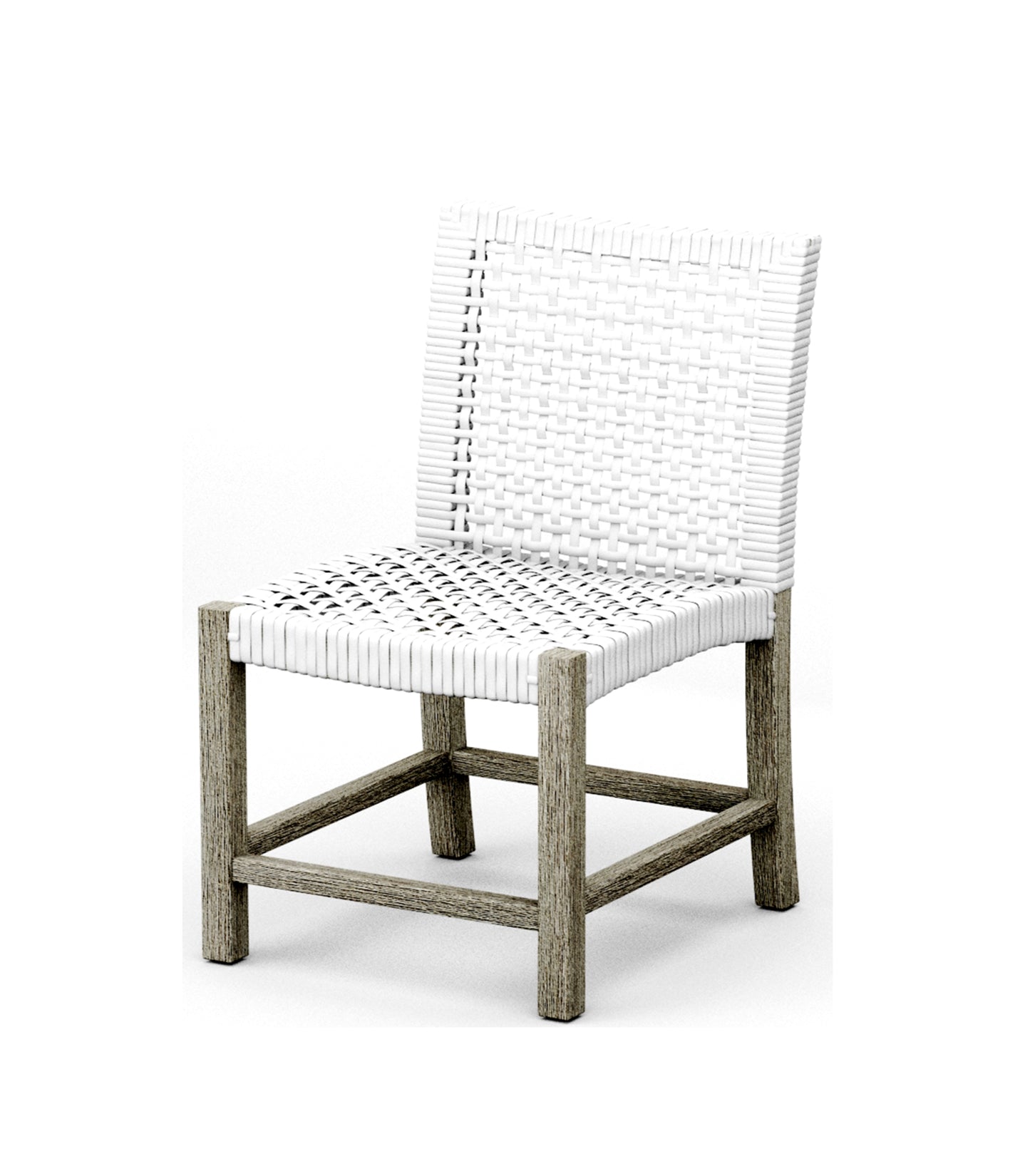 Alsoi Dining Armless Chair - Weathered Teak