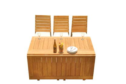 60" Square Butterfly Table with Charleston Armless Chairs
