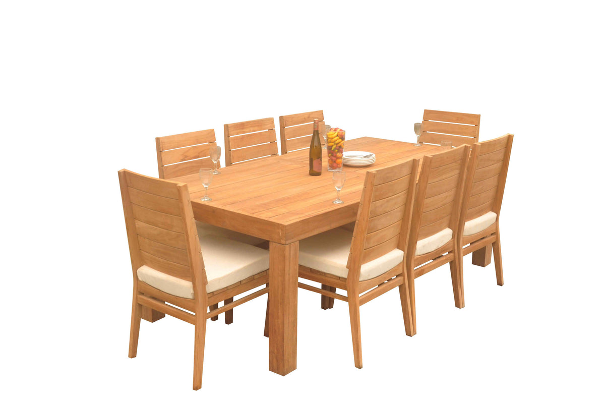 86" Canberra Table with Charleston Chairs