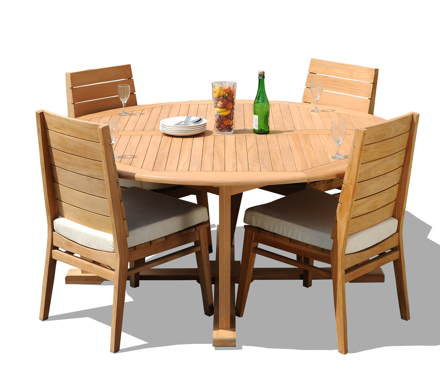 72" Round Table with Charleston Chairs