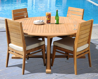 72" Round Table with Charleston Chairs