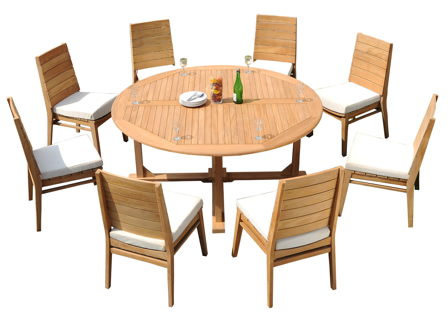72" Round Table with Charleston Chairs