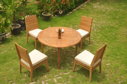 48 Fixed Round Table with 4 Charleston Chairs