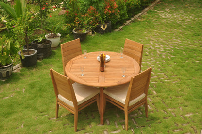 48 Fixed Round Table with 4 Charleston Chairs