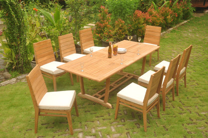 94" Rectangle Table with Trestle Legs and Charleston Chairs