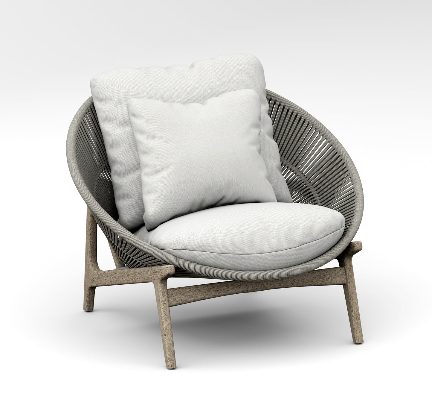 Robas Lounge Arm Chair - Weathered Teak