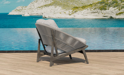 Robas Lounge Arm Chair - Weathered Teak