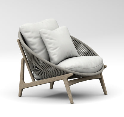 Robas Lounge Arm Chair - Weathered Teak