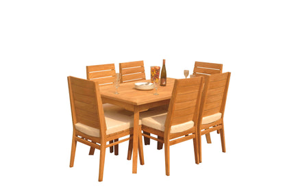 60" Rectangle Table with 6 Charleston Armless Chairs