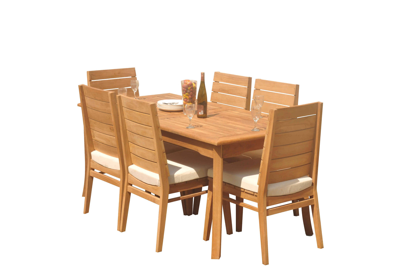 71" Rectangle Table with 6 Charleston Chairs