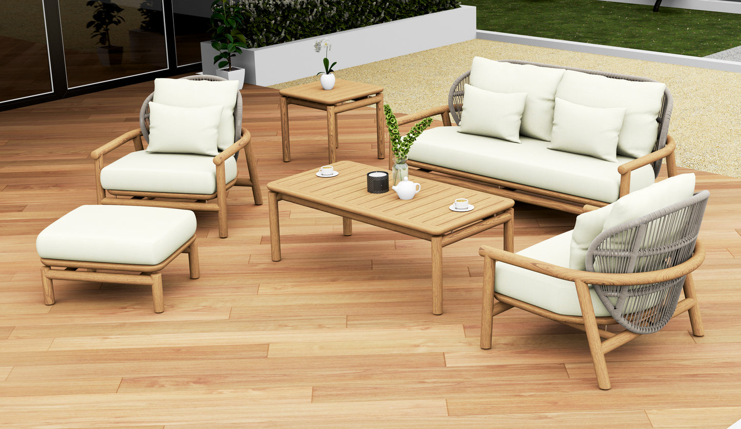6 Piece Fensee Lounge Set: Sofa, Lounge chairs with Accent tables and Ottoman