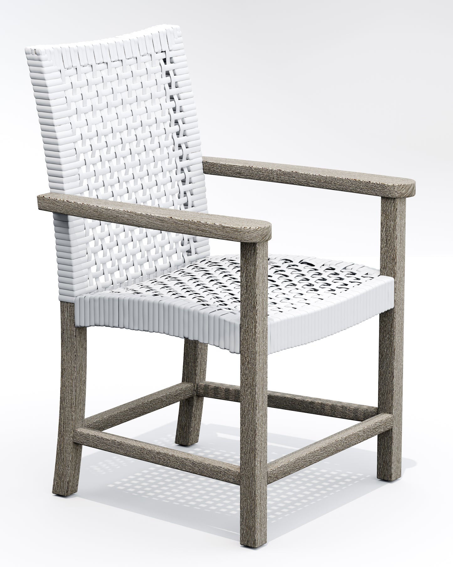 Alsoi Dining Arm Chair - Weathered Teak