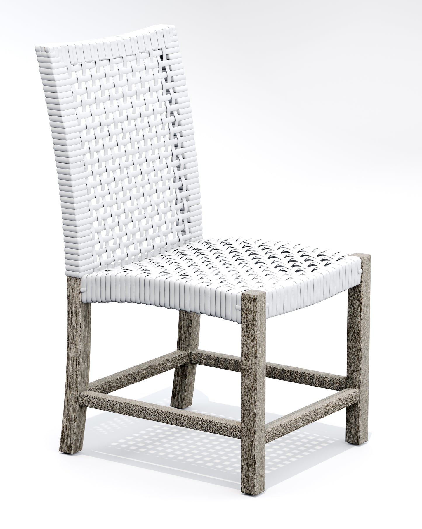 Alsoi Dining Armless Chair - Weathered Teak