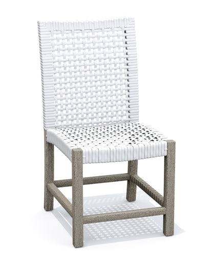 Alsoi Dining Armless Chair - Weathered Teak
