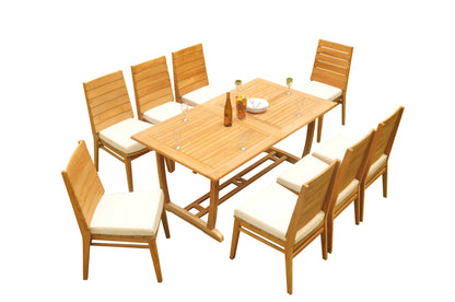 94" Rectangle Table with Trestle Legs and Charleston Chairs