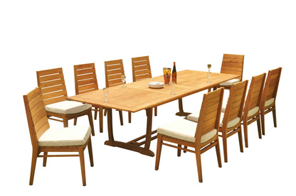 117" Rectangle Table with Trestle Legs and Charleston Chairs