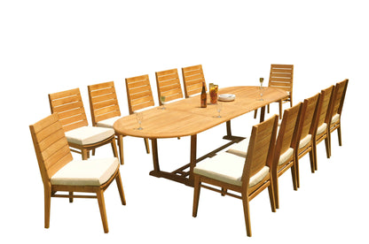 117" Oval Table with Trestle Legs and Charleston Chairs