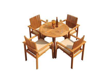 36" Round Table with Clipper Chairs