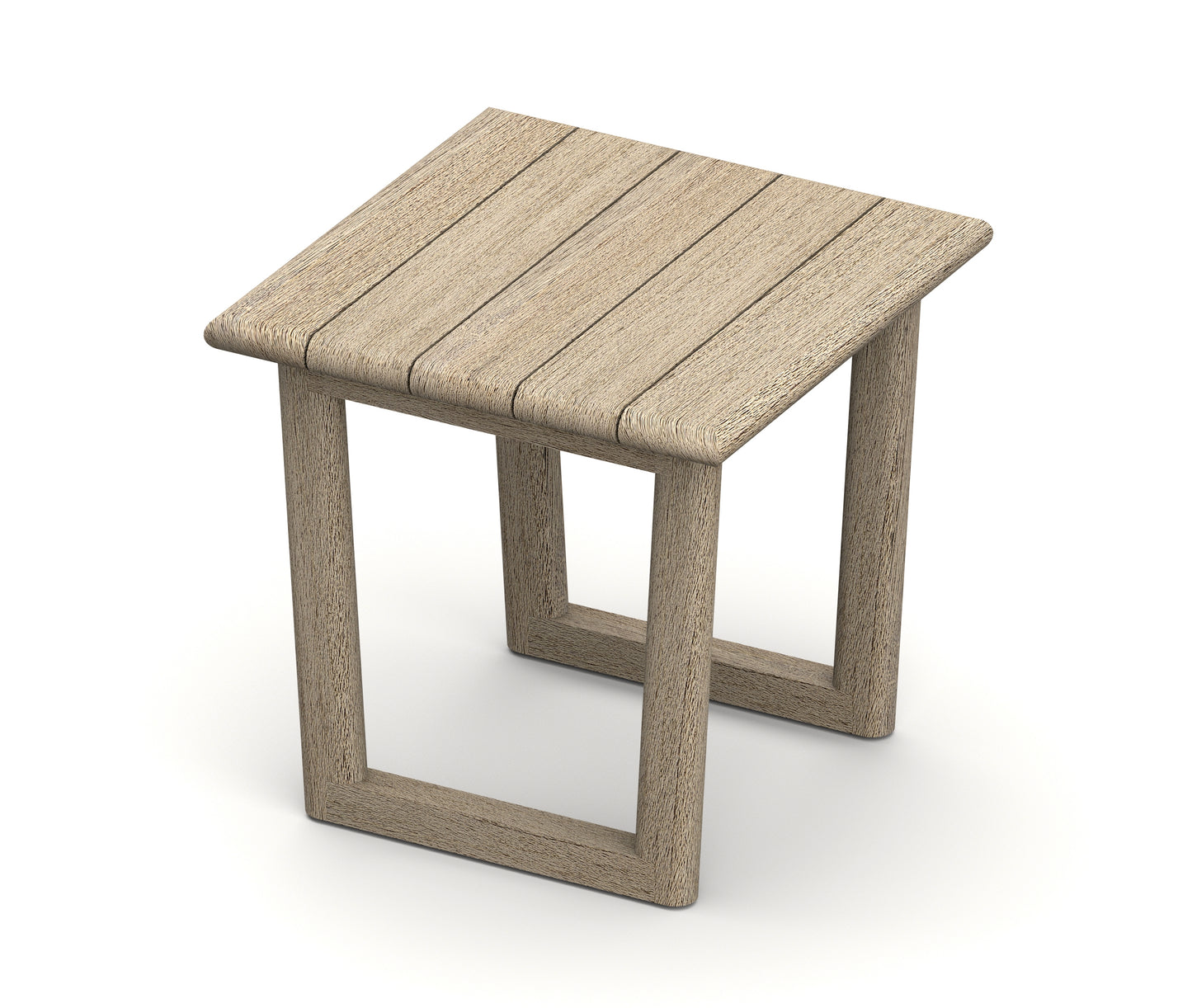 Sema Square Side Table - Weathered Teak