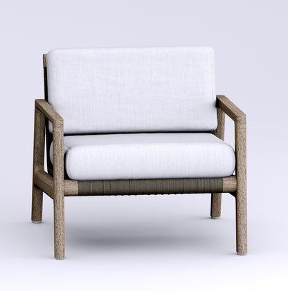Sema Lounge Arm Chair - Weathered Teak