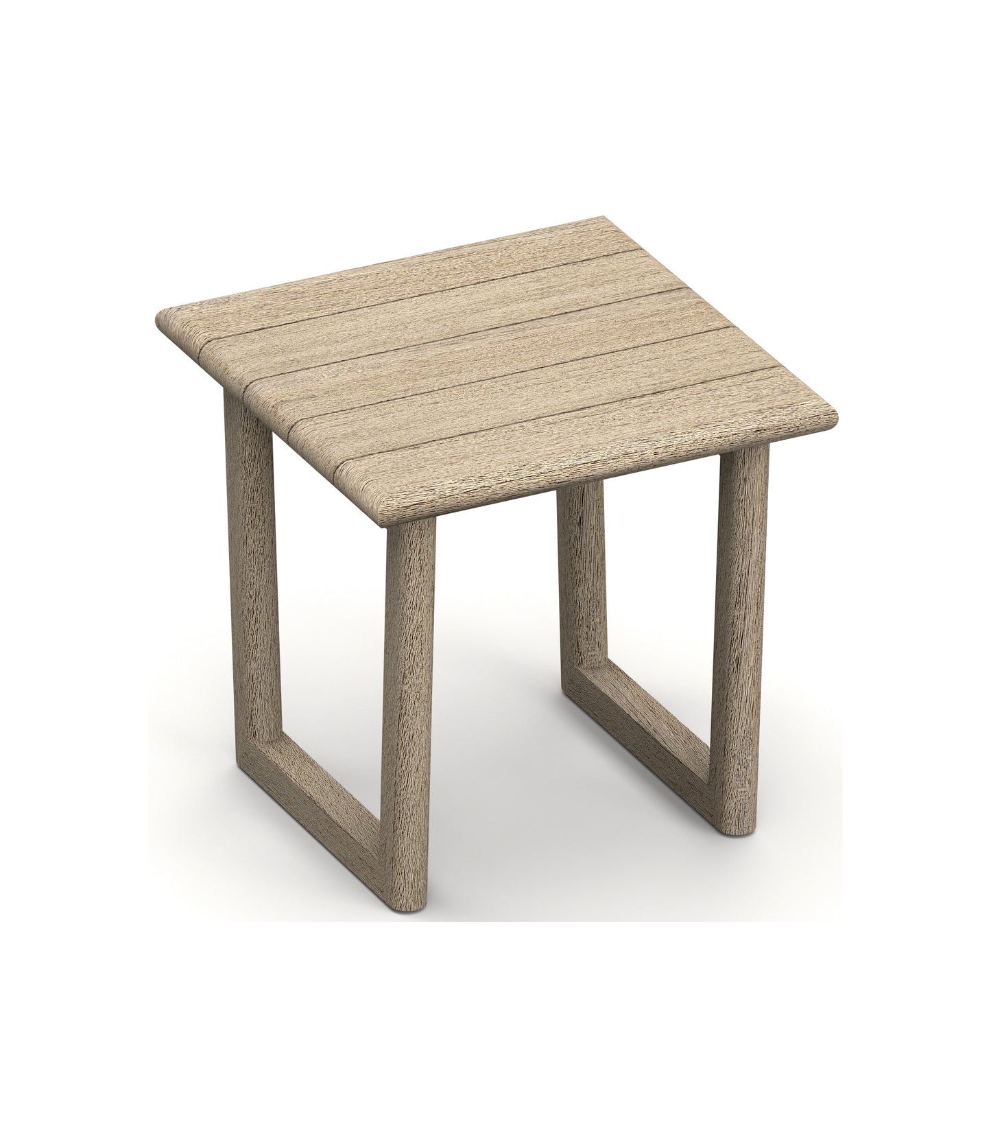 Sema Square Side Table - Weathered Teak