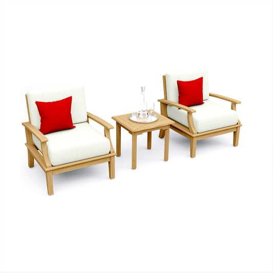 3 Piece Somer Lounge Set: Lounge Chairs with Napa Side Table