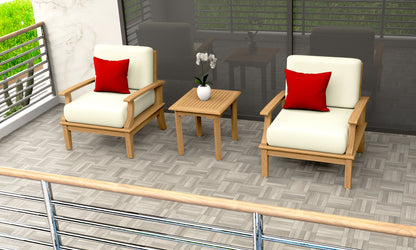 3 Piece Somer Lounge Set: Lounge Chairs with Napa Side Table