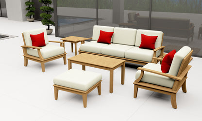 6 Piece Somer Lounge Set: Lounge Sofa, 2 Lounge Chairs, Ottoman and Napa Accent Tables