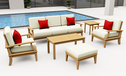 6 Piece Somer Lounge Set: Lounge Sofa, 2 Lounge Chairs, Ottoman and Napa Accent Tables