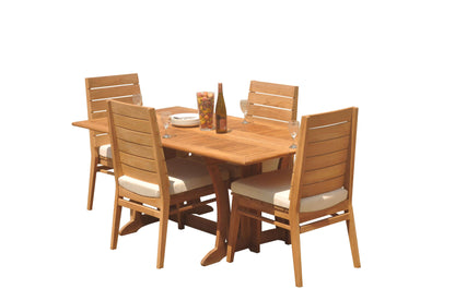 69" Warwick Table with Charleston Armless Chairs